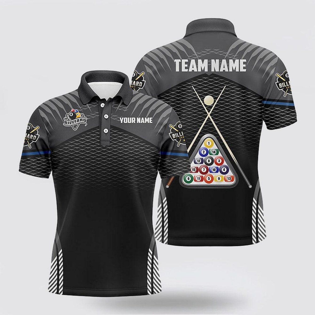TEMU Men's Custom Billiards Shirt, Personalized Billiards Print Pattern, Durable, Casual And Stylish