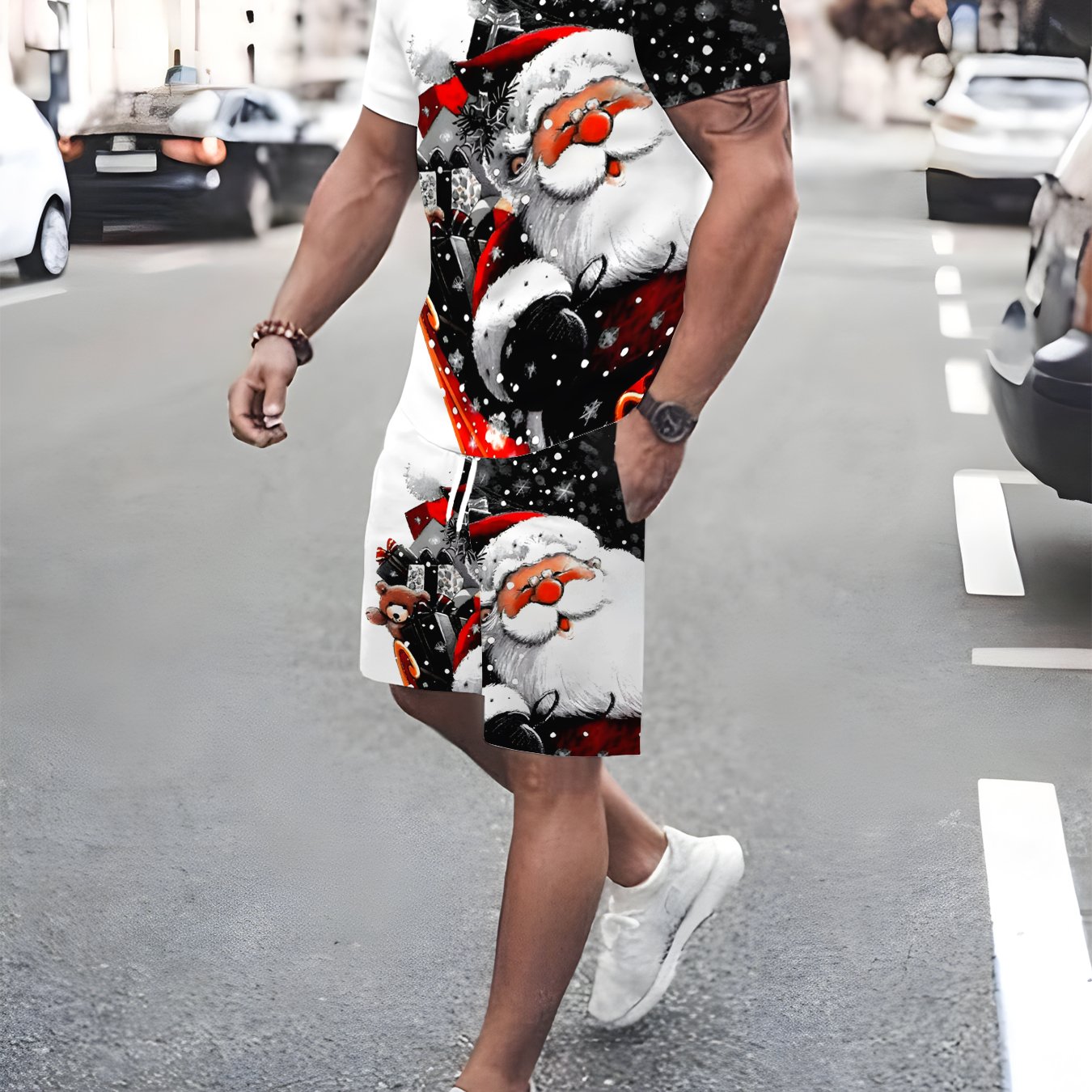 TEMU A Highly Creative Santa Claus-themed Set, Featuring A Black And Palette With Exquisite Christmas Elements, Offering And