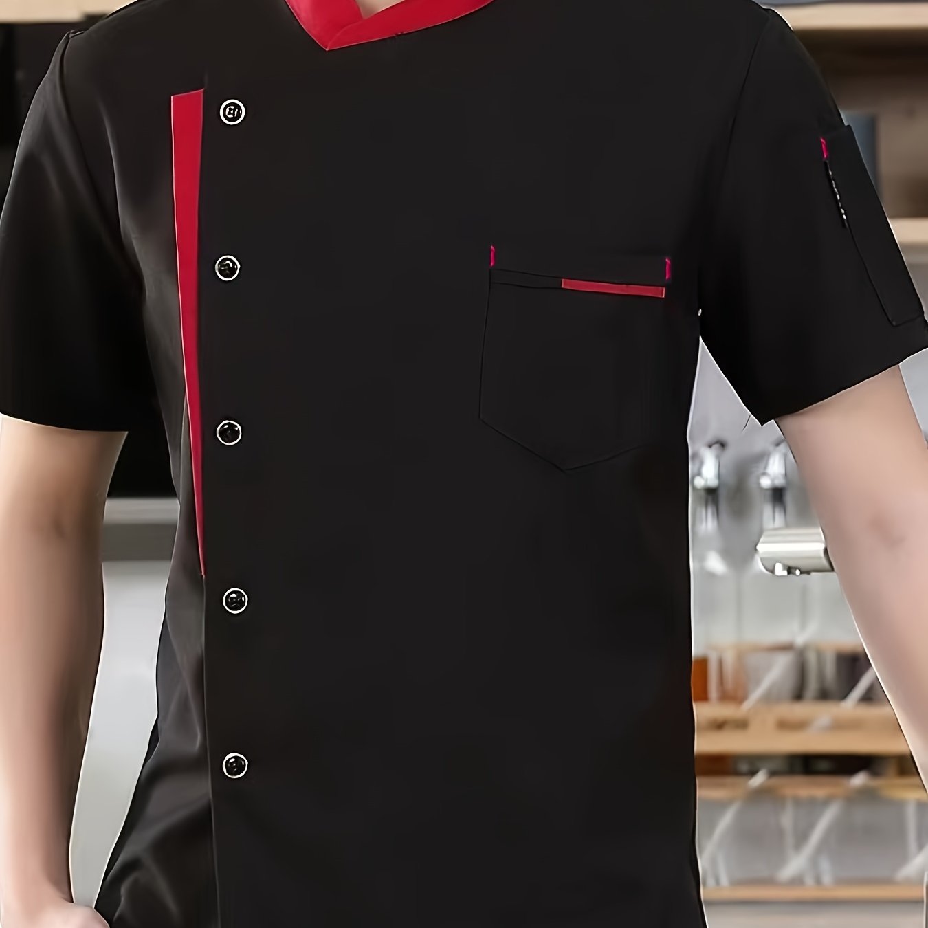 Image of 1 Unisex Chef's Uniform For Men And Women, Suitable For Garden, Kitchen Cooking, And Hotel Work Clothes