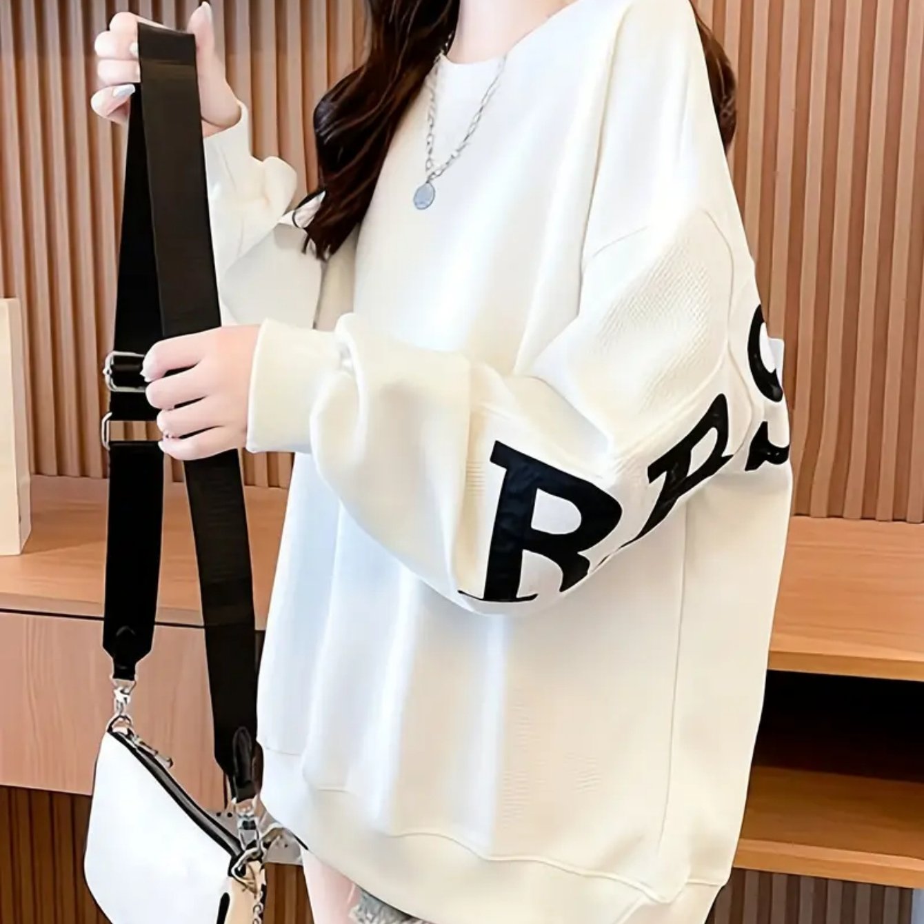 TEMU 【商品名】レディース フーディ、セーター、可愛い、ルーズフィット、快適、カジュアルな外出、ギフト、フーディ、レディース、春と秋