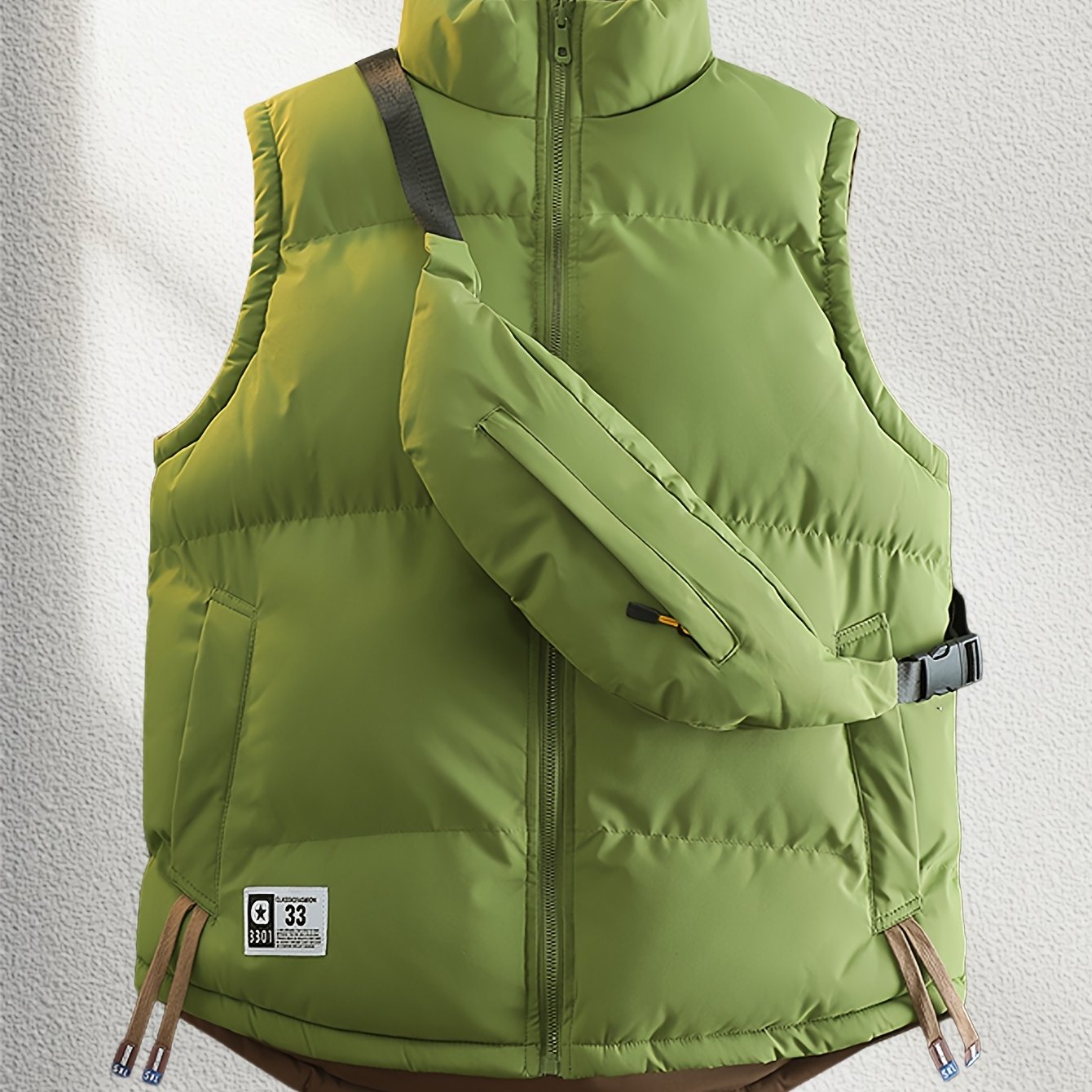 TEMU Mountain Snow : Unisex Crossbody Bag And Casual Warm Vest, Reversible For Double-sided Wear, Trendy And Fashionable Thickened Warm Sports Vest,
