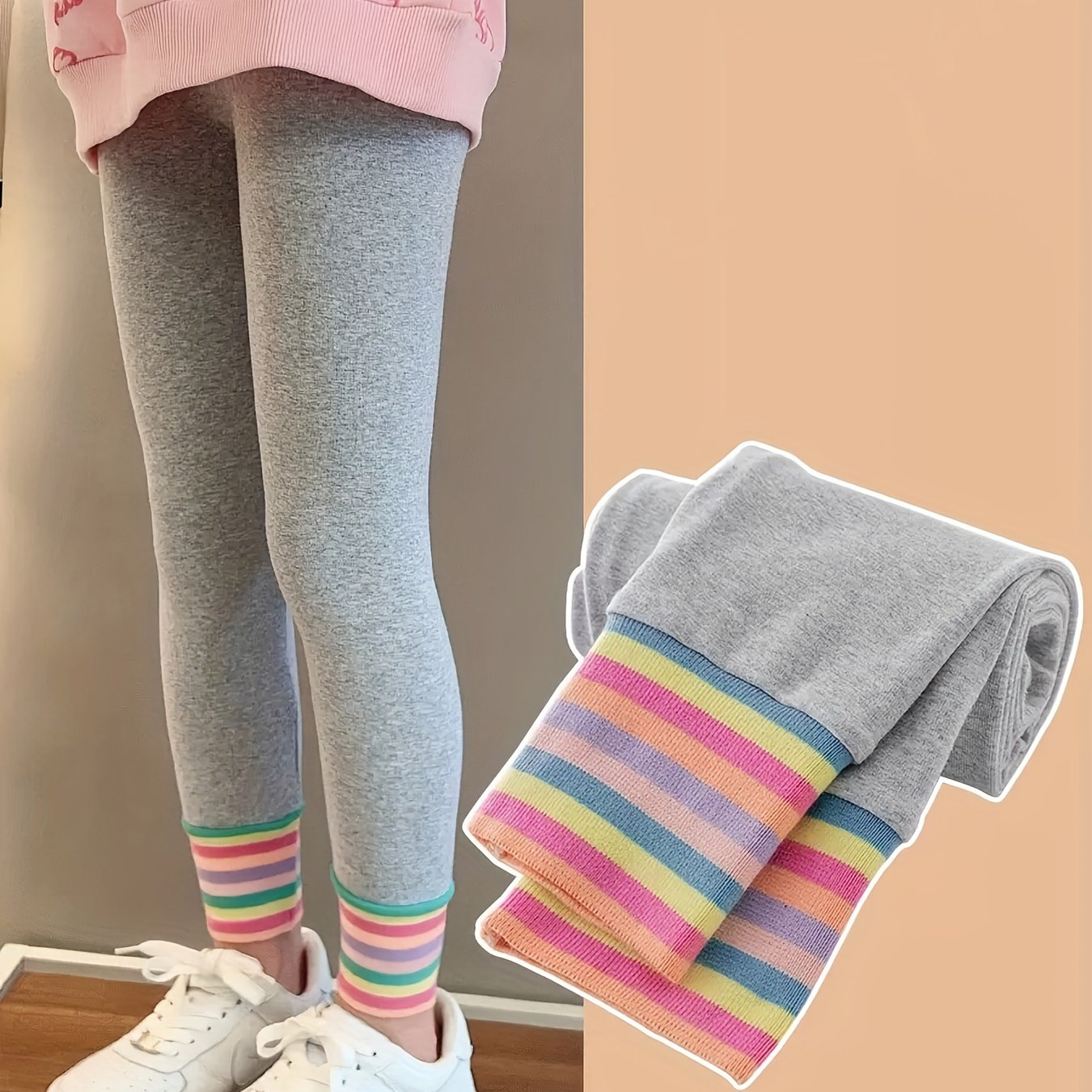 Image of Girls' Leggings, Children's Spring/autumn Stylish 2024 New Style, Outerwear For Middle/older Toddlers, Autumn Pants For Girls, Fall Long Pants
