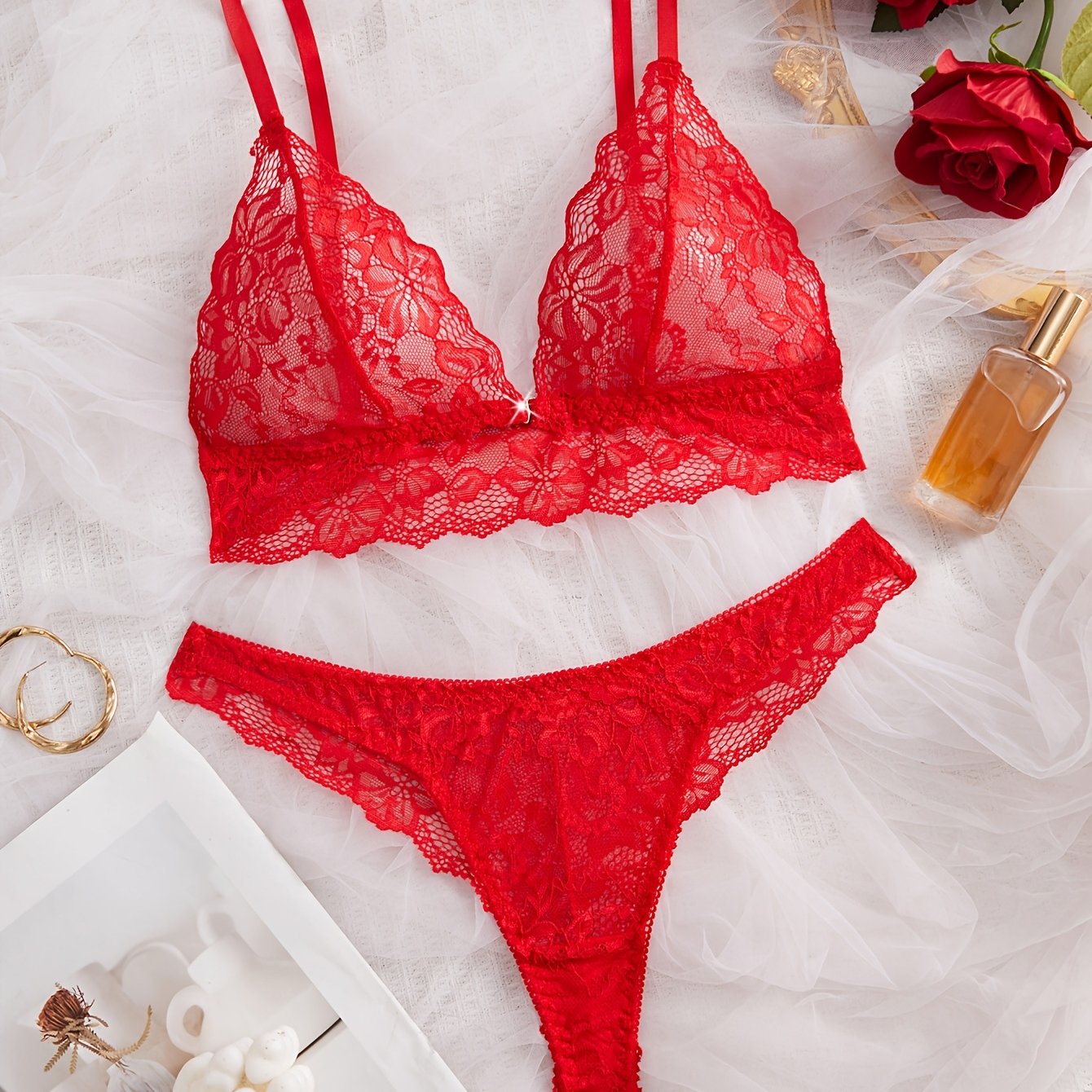 TEMU Ensemble de lingerie sexy pour femmes