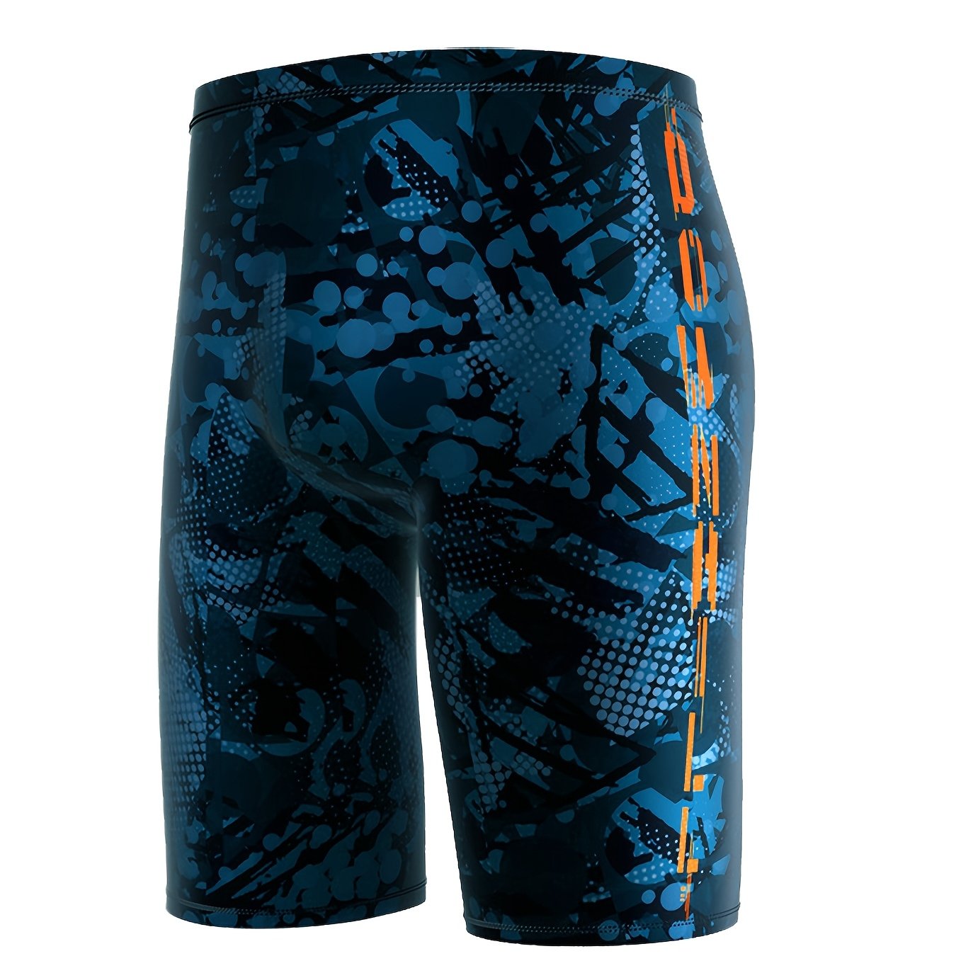 Image of Yuke Men's Athletic Swim Trunks Quick-dry Knee-length Print Beach Vacation Training Random Print Swimming Pool