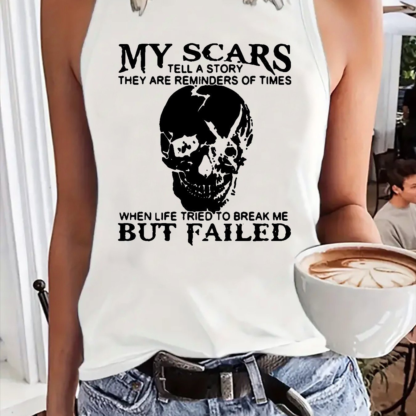 TEMU Sleeveless Vest, Black Background Print, Women's Casual Loose Breathable Vest Top For Spring And Summer, Beautiful Outdoor Lightweight T-shirt, Fashionable Round Neck Summer S Shirt For Women