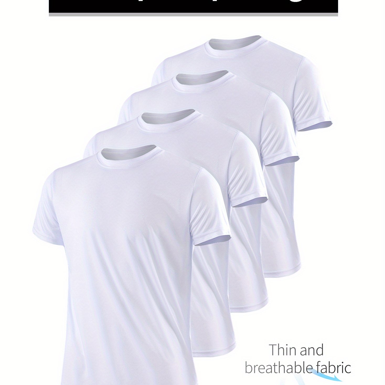 4pcs Mesh Quick-dry Ultra-thin Breathable Running Fashion Casual Workout T-shirt Set