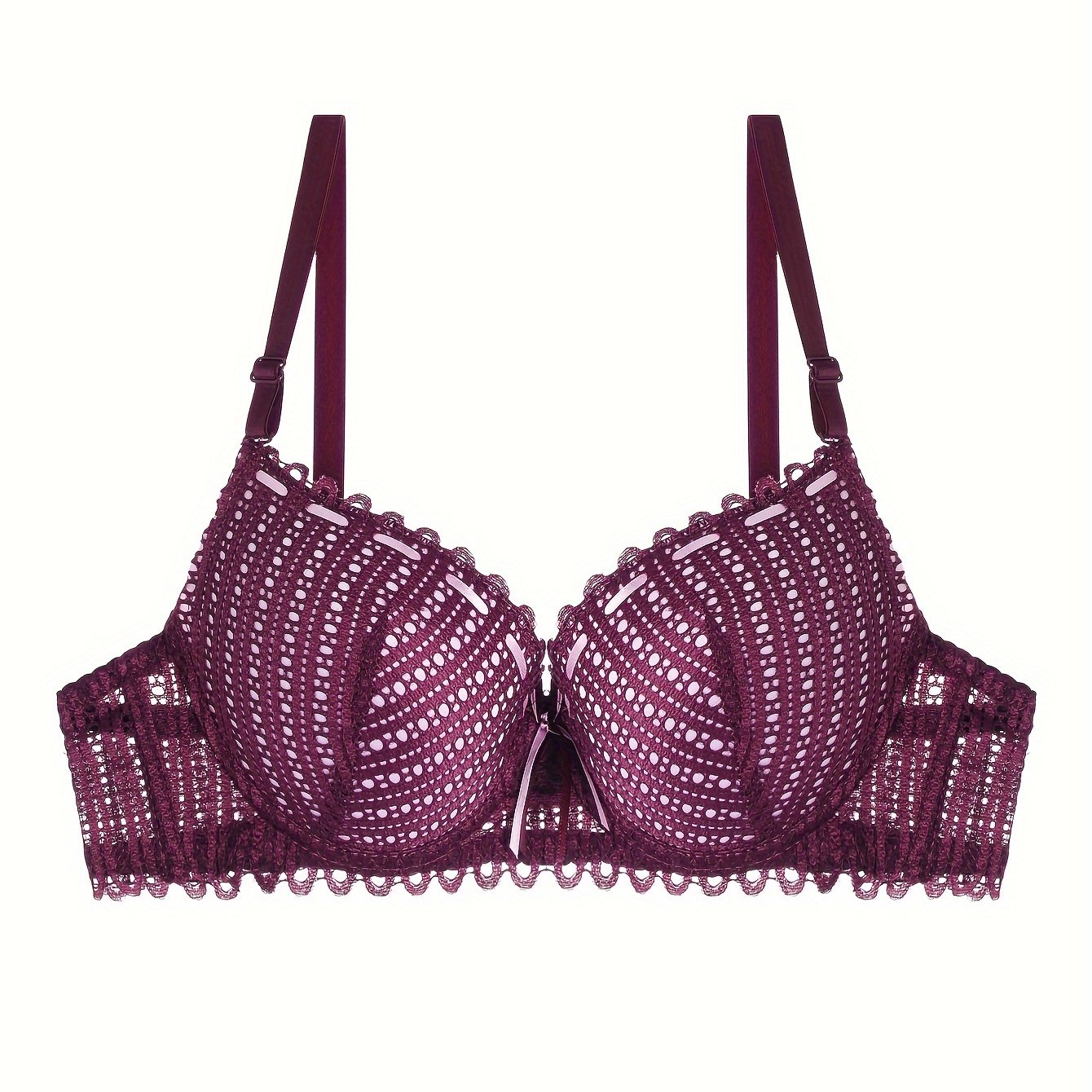 Sexy Floral Lace Bra Comfy Breathable Underwire Intimates - Temu