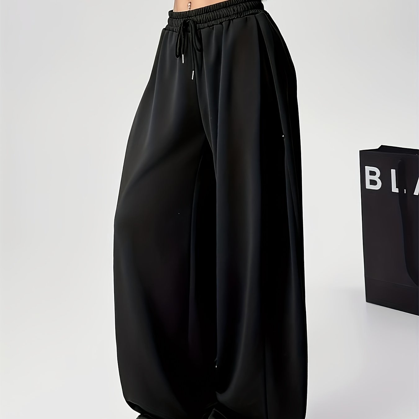 TEMU Pantalones largos casuales de moda para mujer, estilo dirección otoño invierno [Talla para corte regular]