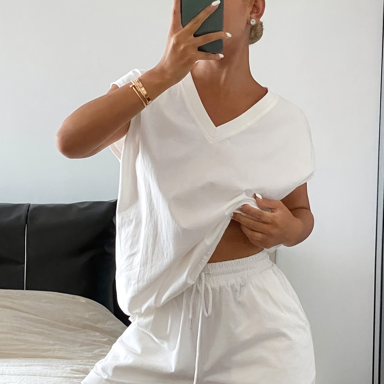 Women' Color Loose Sleeveless Top And Shorts Set - A Soft And Breathable Summer Casual Loose Set, Including A Tank Top And Shorts, A Comfy Loungewear Set