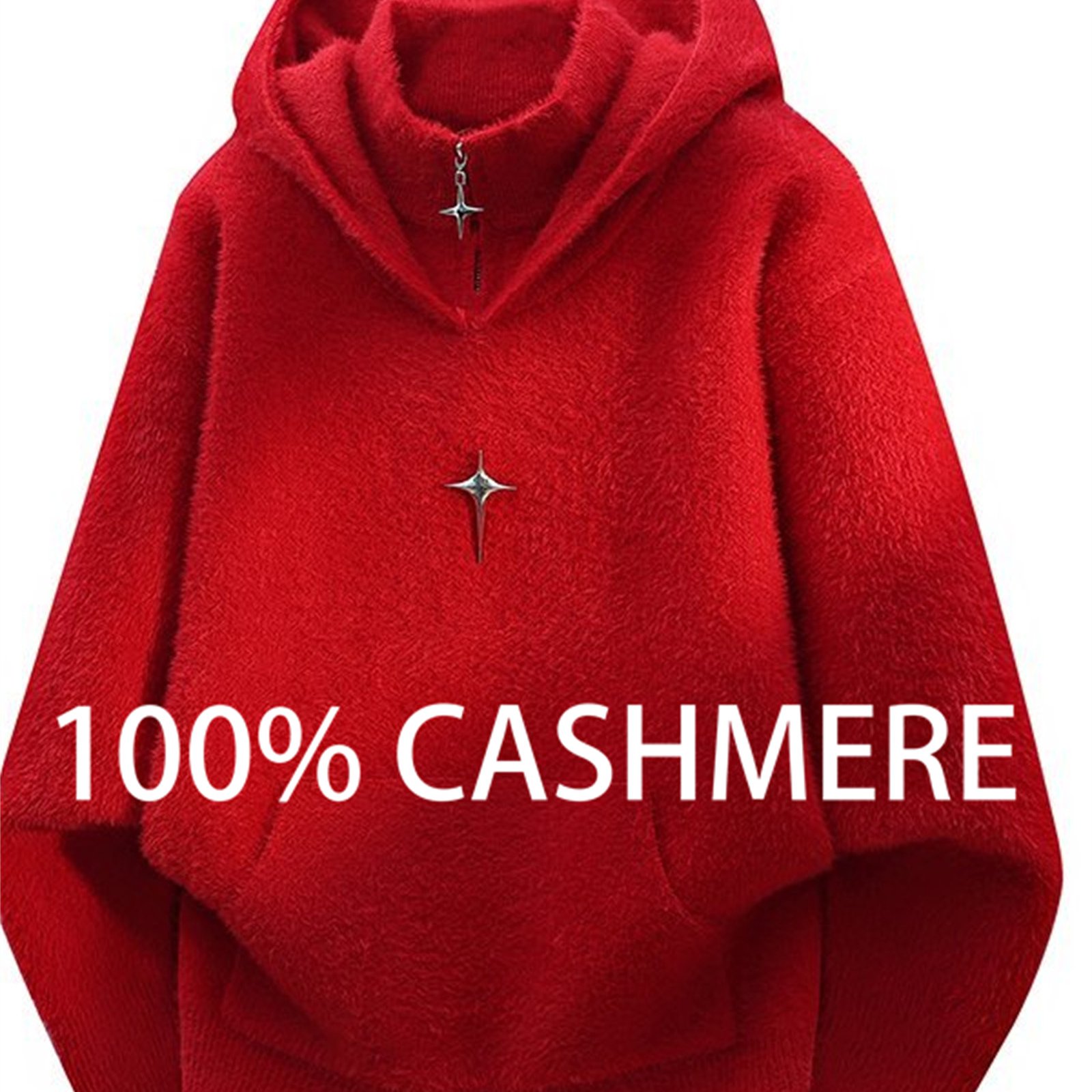 TEMU Zbzp Autumn/winter Knitted 3d Solid Color Hooded Sweater, Basic Knit Sweater, Men's Fashion Knitwear Long-sleeve Outerwear, Trendy