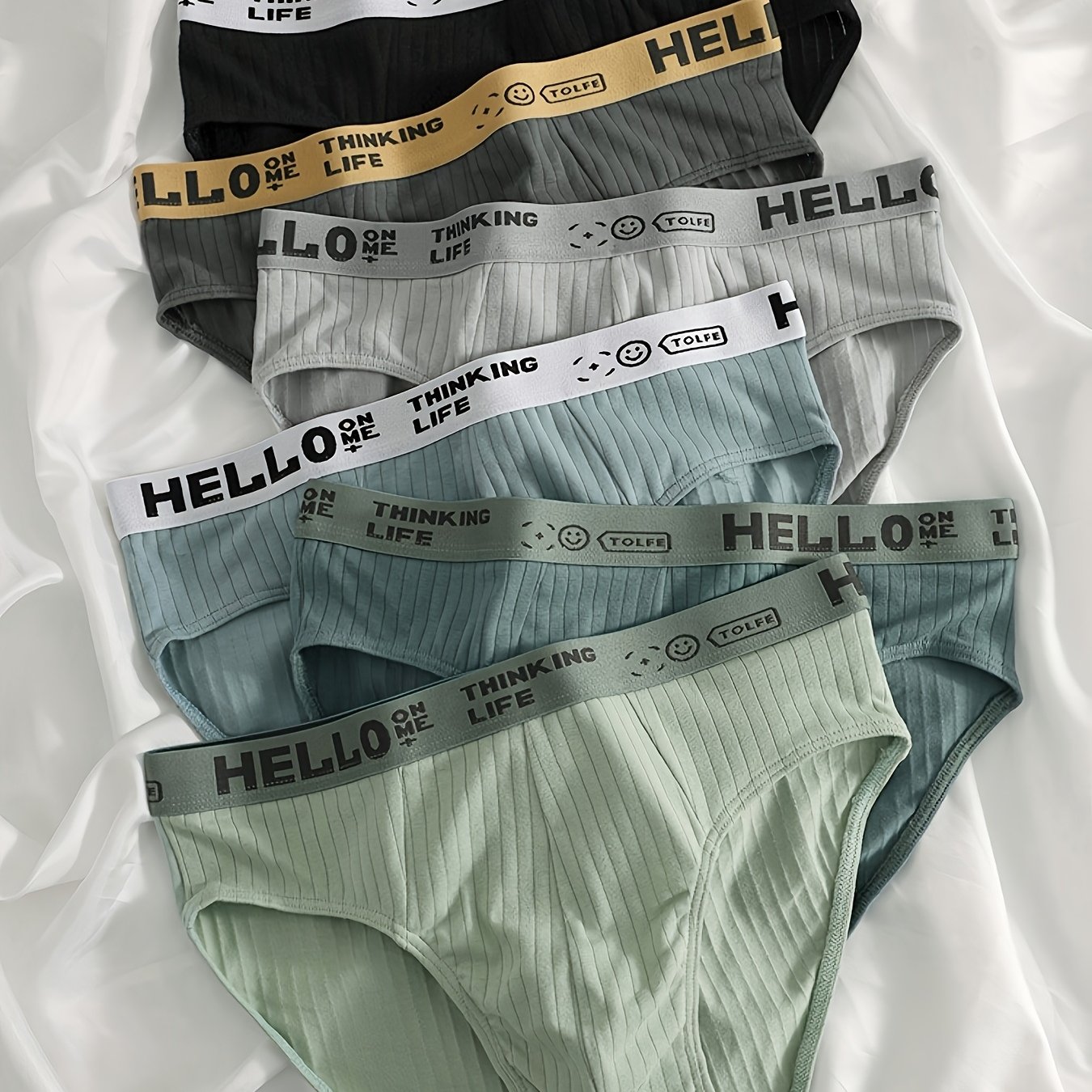 6pcs Set 's Underwear Casual Daily Comfortable Breathable Men's Briefs