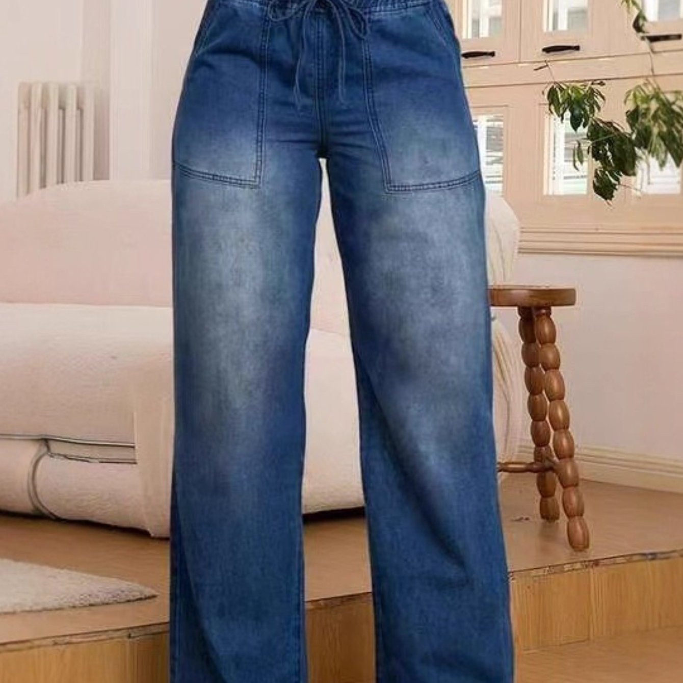 TEMU Autumn 2025 New Women's Slim Fit Straight Leg Jeans