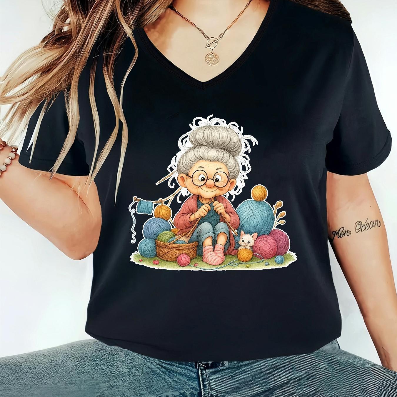 TEMU Plus Size - Plus Size - 2025 -neck T-shirt With A Versatile Printed Design, Short Sleeves, Made From Lax Micro-elastic Fabric, Fashionable