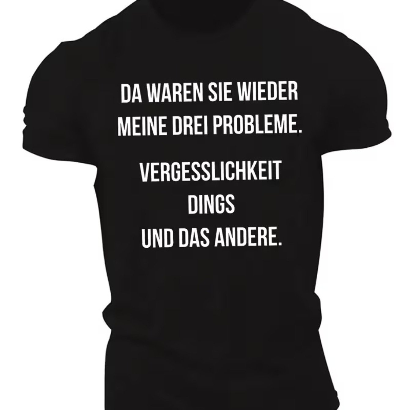 Men's T-shirt Featuring The Humorous 'da Waren Sie Wieder', A Forgetfulness, Perfect For A Quirky And Casual Breathable Top, Plus Size