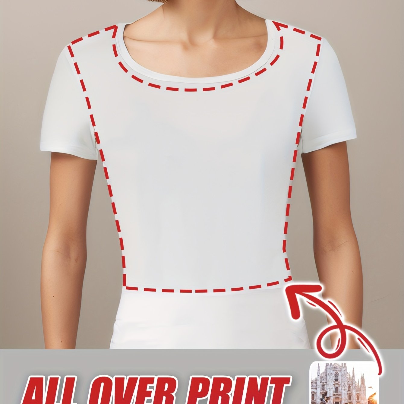 TEMU Camiseta de Manga Corta Ajustada para Mujer con Cuello , Chaleco Ajustado Personalizado