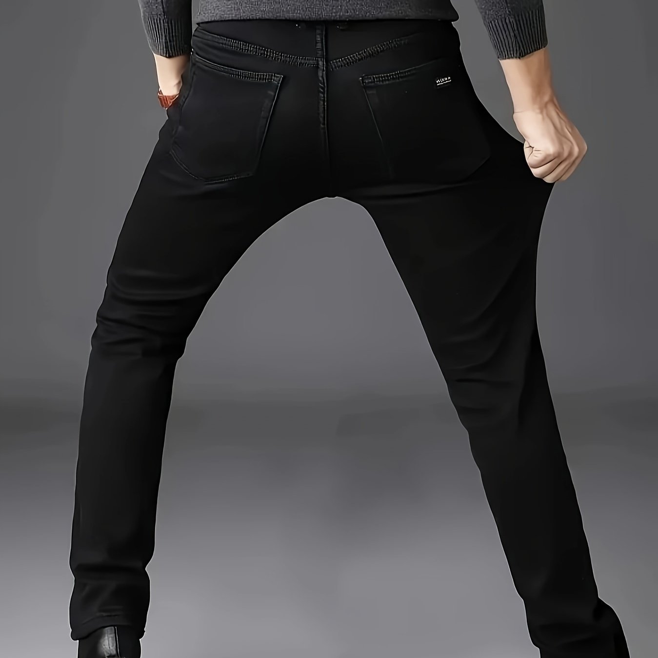 Men's Cool Black Elegant Fashion Skinny Trousers