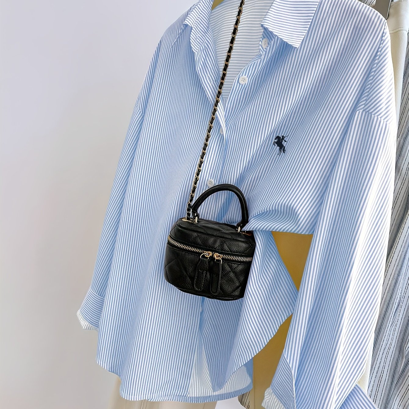 E-shop Damen Langarmhemd mit Streifenmuster Knopfleiste im Casual-Look