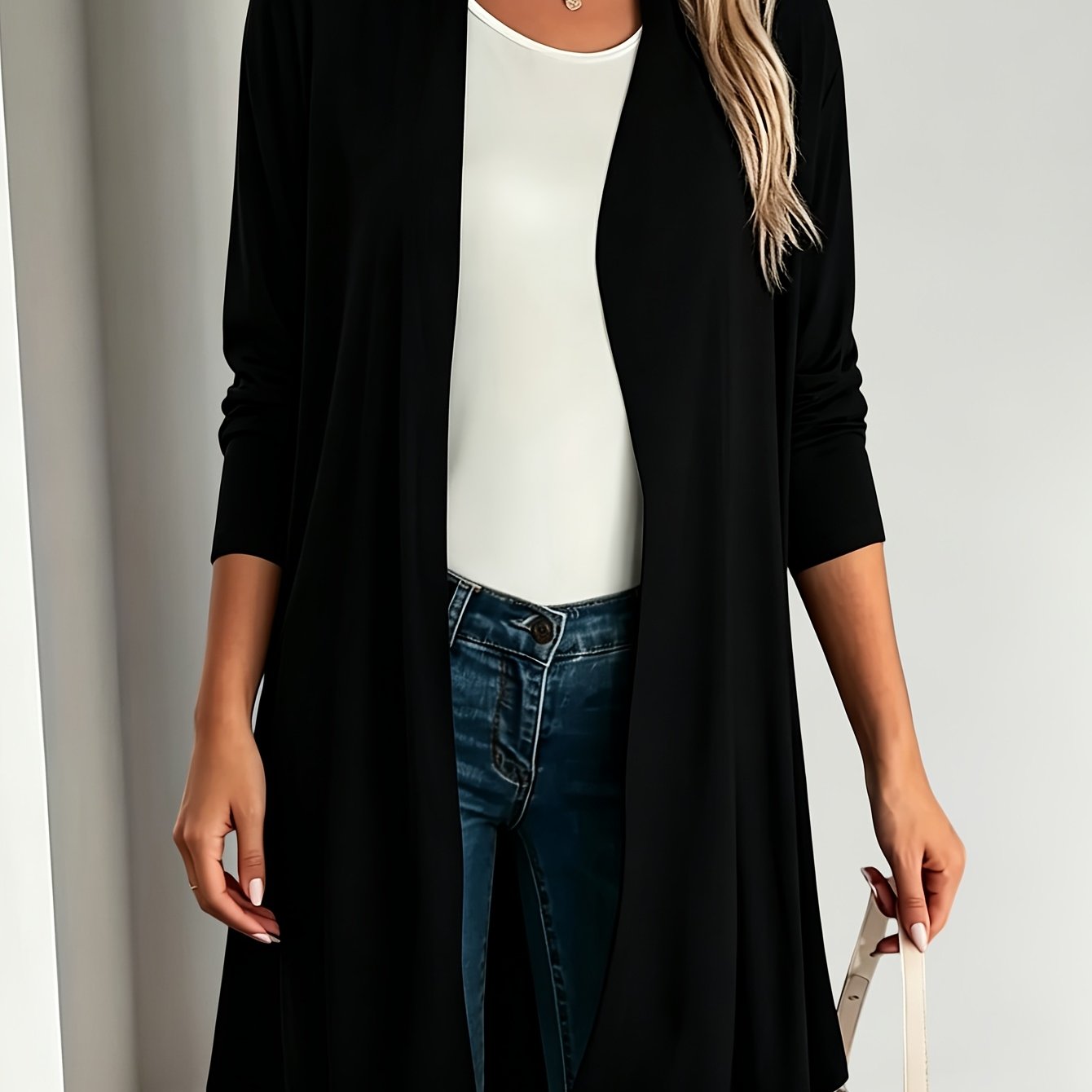 TEMU Women's Fashionable And Comfortable Cardigan Style Solid Top For Spring, Summer, And Autumn
