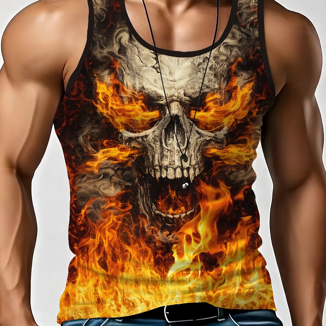 TEMU Men's Sleeveless Tank Tops For Basketball And Fitness, Trendy Summer Sportswear