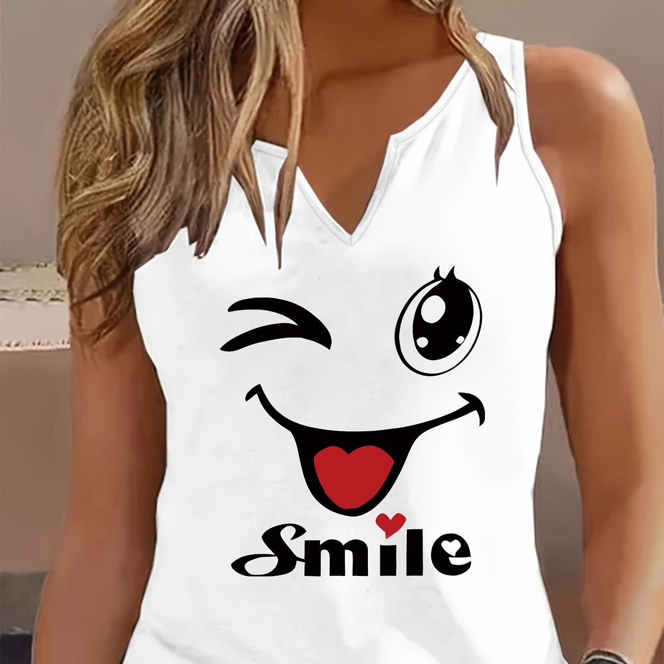 New Women's Fashion Summer -neck Printed Tank Top