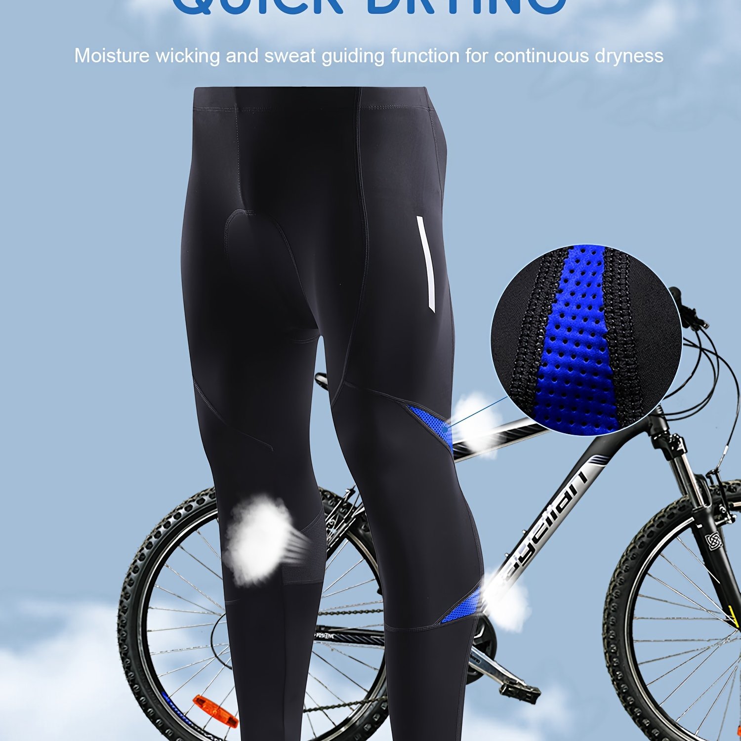 breathable fabric men's high performance cycling leggings Temu