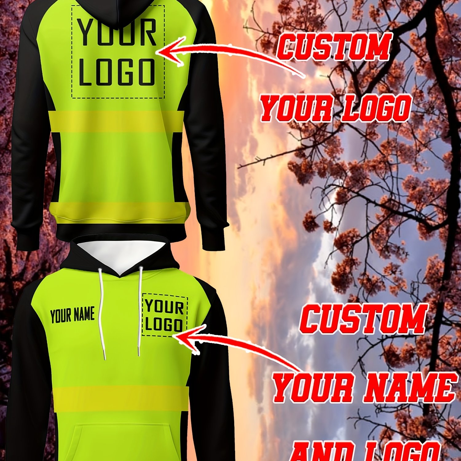 TEMU Supports Self- Personal Names And Logo Designs. Diy Custom Hoodies For Daily Casual Wear. Comfortable Plus Sizes, Plus Size