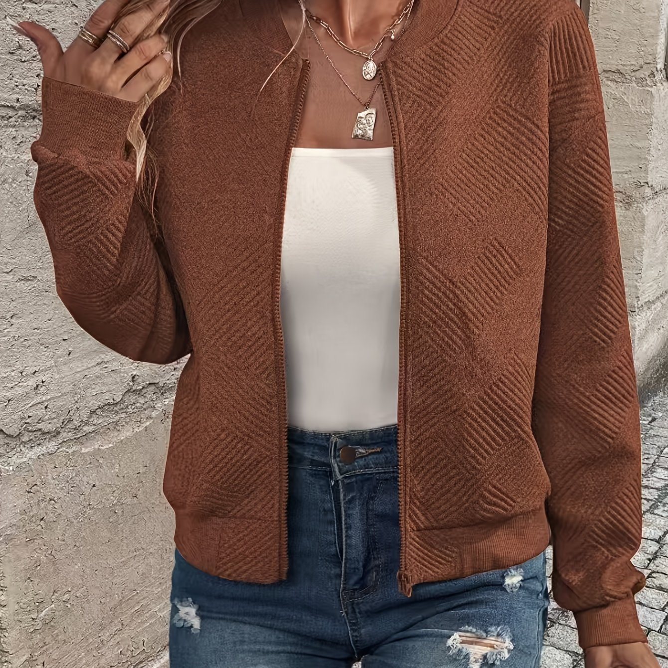 E-shop Damen Winter Langarm Offene Baseballkragen Einfarbig Damen Winter Jacke Mantel Warm Elegantes Oberteil [Niannian]