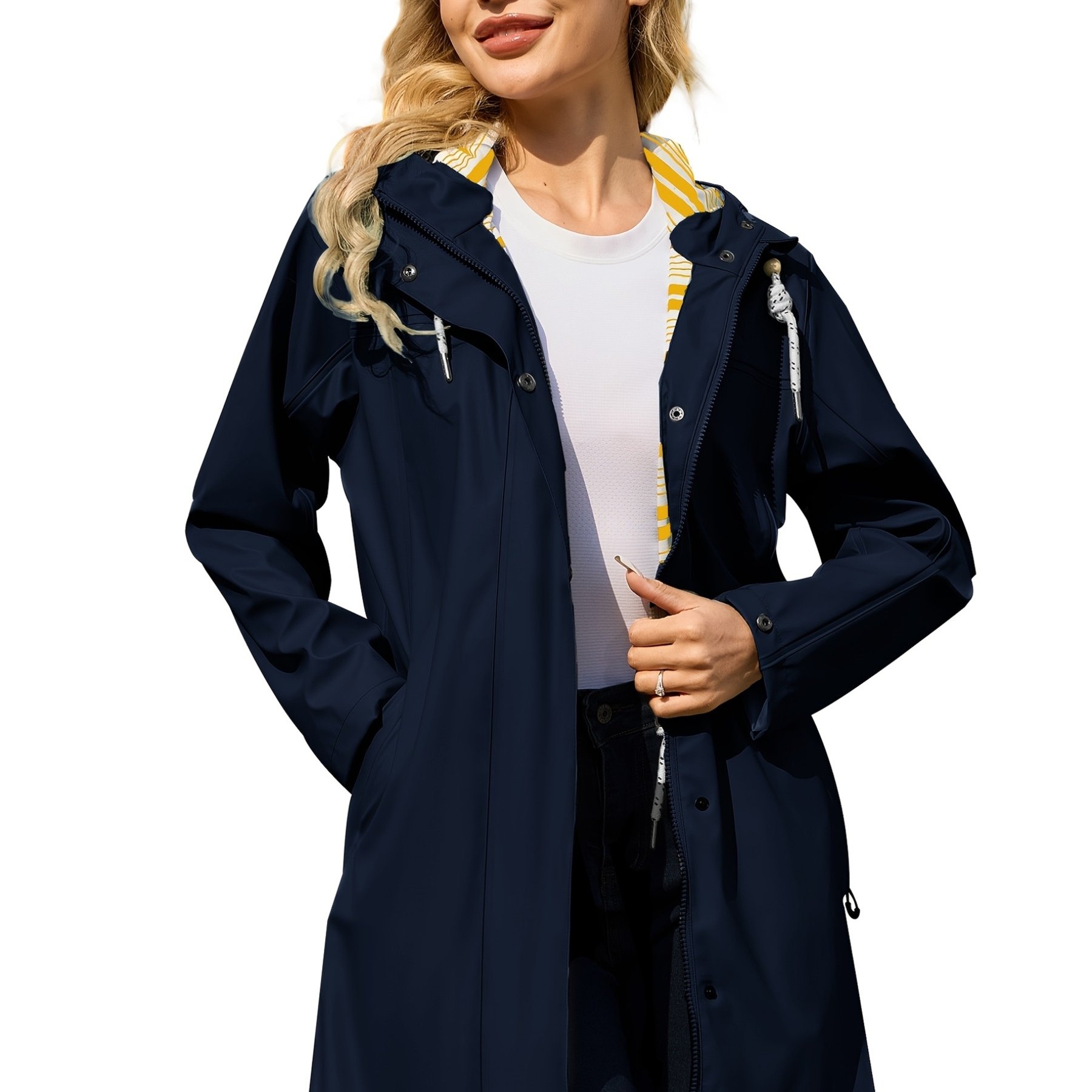 Women's Fashion Windbreaker Jacket, Breathable Outdoor Hooded Windbreaker, Oversized Jacket, Suitable For Hiking, Camping, Running, Long Sleeve Zipper Drawstring Hooded Windbreaker