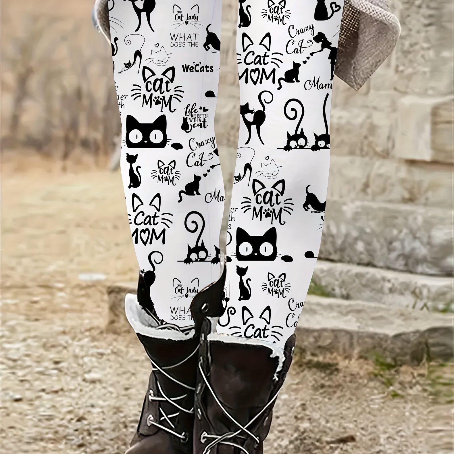 Directional Development Cat Print Girls' Gift Leggings