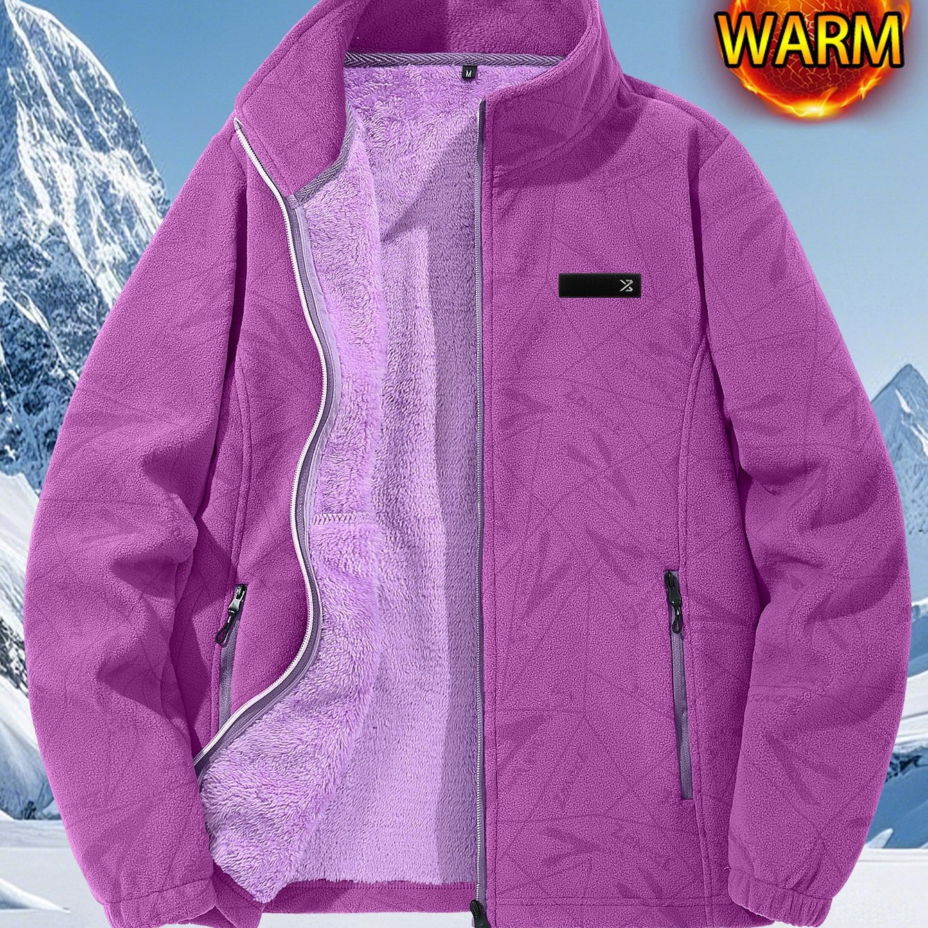 TEMU Autumn/winter Warm Sweatshirt Jacket For Women, Thickened Plush Lining With Strong Heat , A Skin-friendly And Comfortable Touch. Suitable For