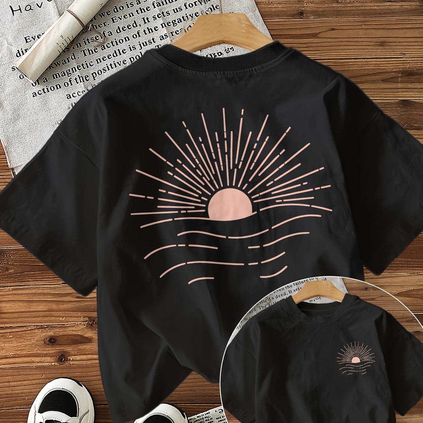 Graphic Print T-shirt, Short Sleeve Crew Neck Casual Top For Summer And Spring, Women's Clothing