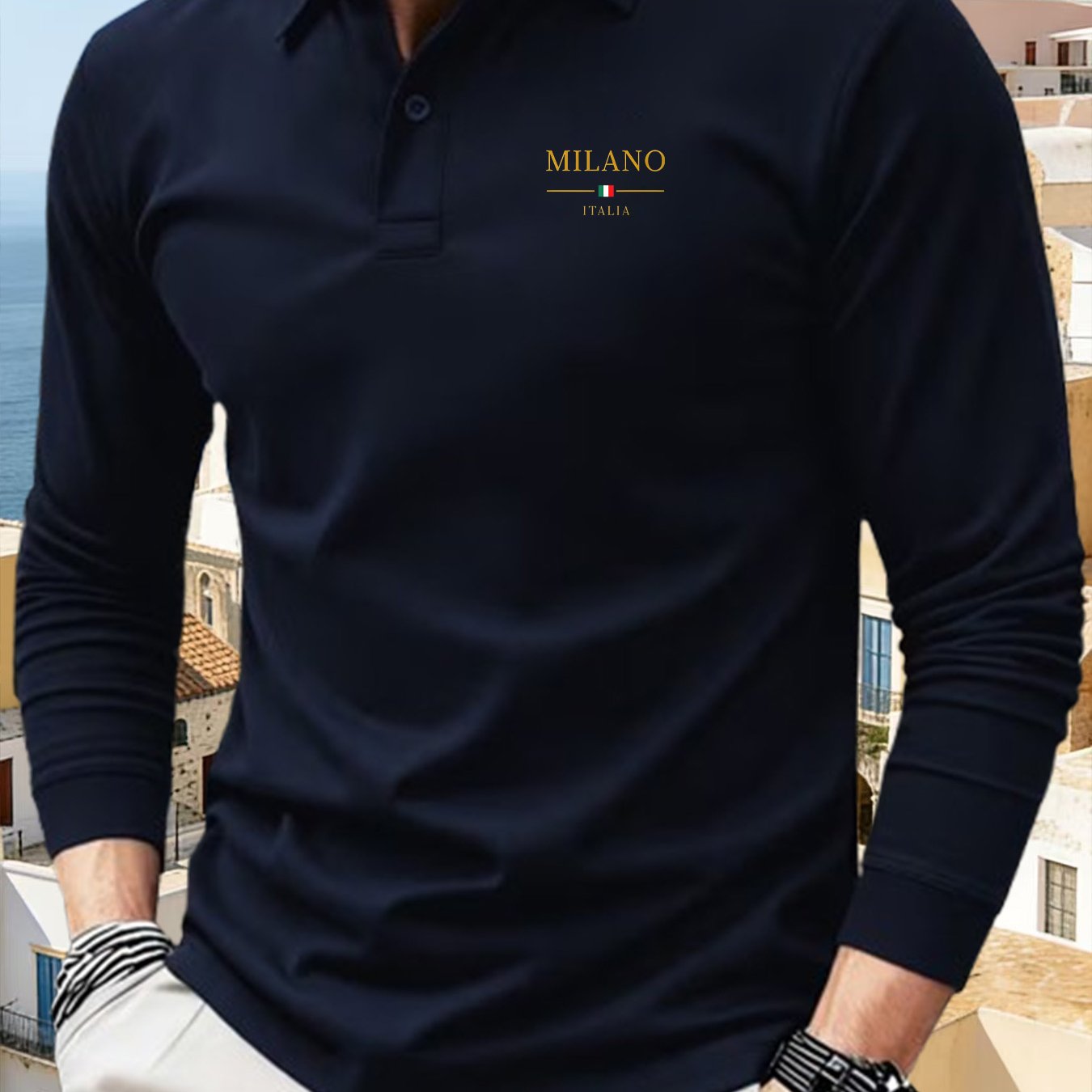 TEMU Y1053-c2, Men's Long-sleeve Shirt For Autumn And Winter 2025 Features A -inspired Print Design. Made From Comfortable And Breathable Fabric With