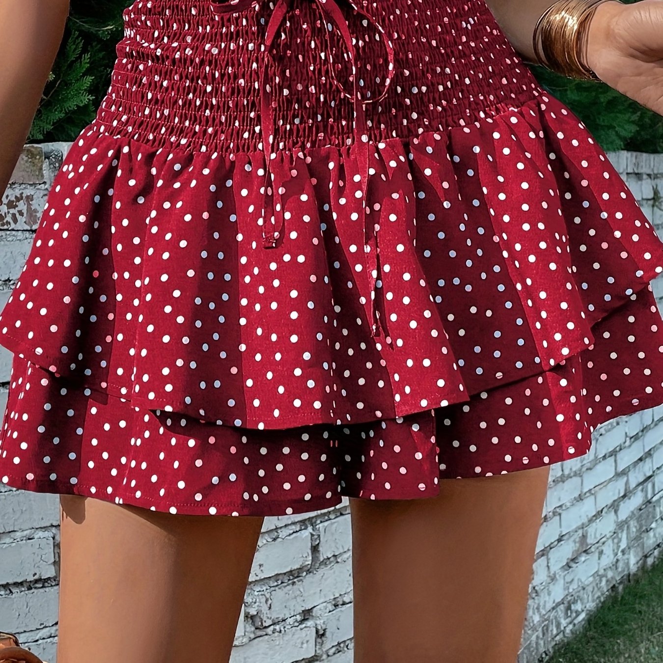 TEMU Shorts de Capa con Frontal y Estampado de para /Verano