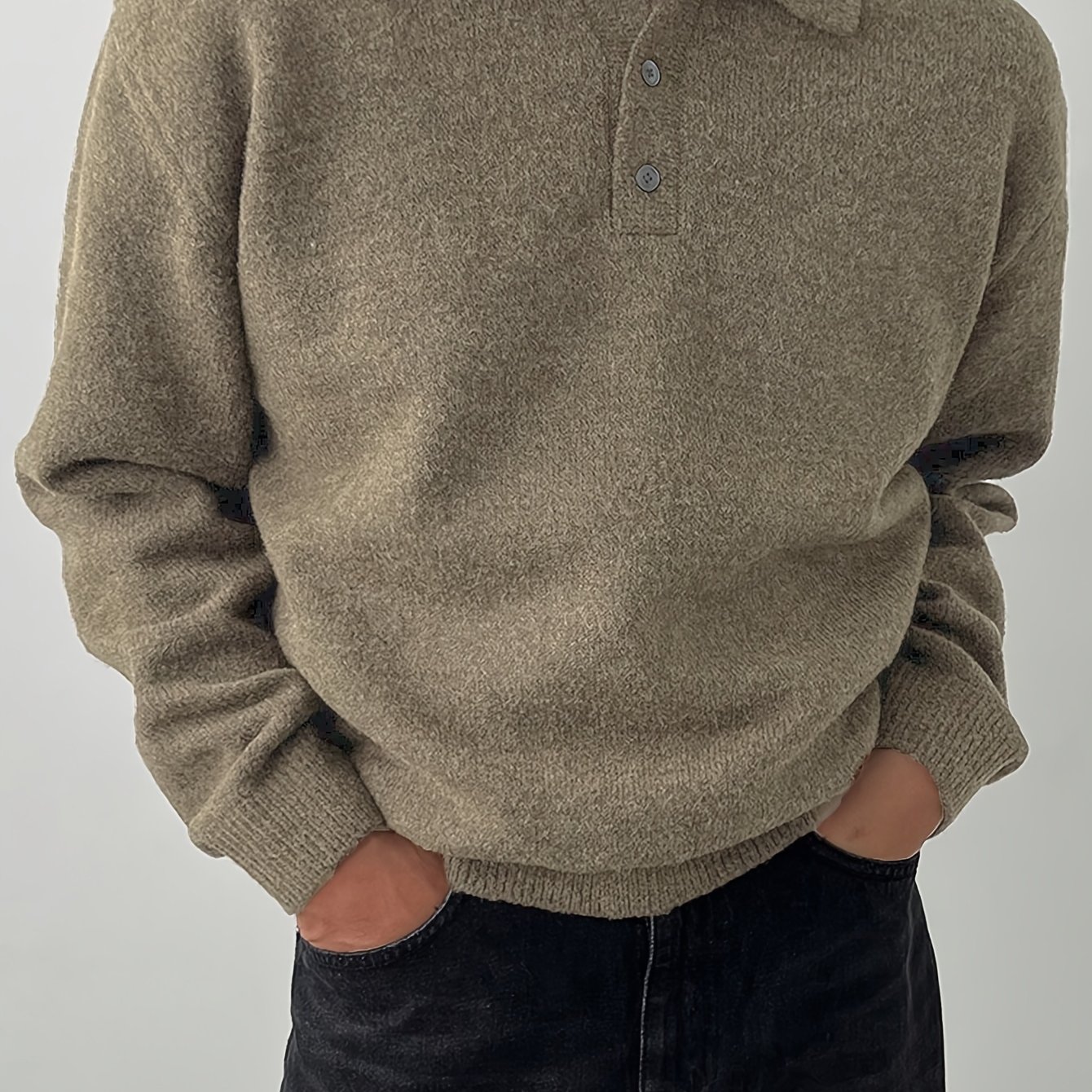 TEMU Nouveau pull d'automne-hiver pour hommes, haut de polo en , pull décontracté et tendance pour hommes, pull pour hommes, T-shirt pour hommes,