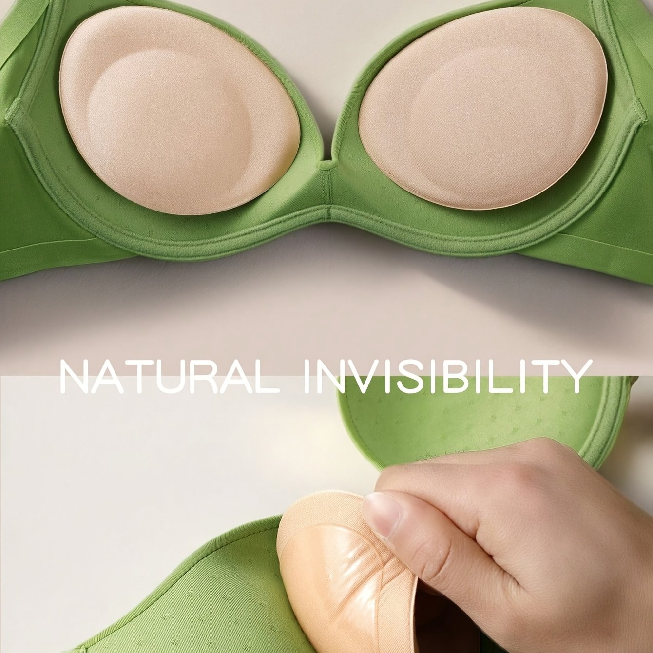 1 Pair Invisible Bra Pads | Thickened And Expanded Seamless Bra Pads, Self-adhesive Invisible Bra Pads