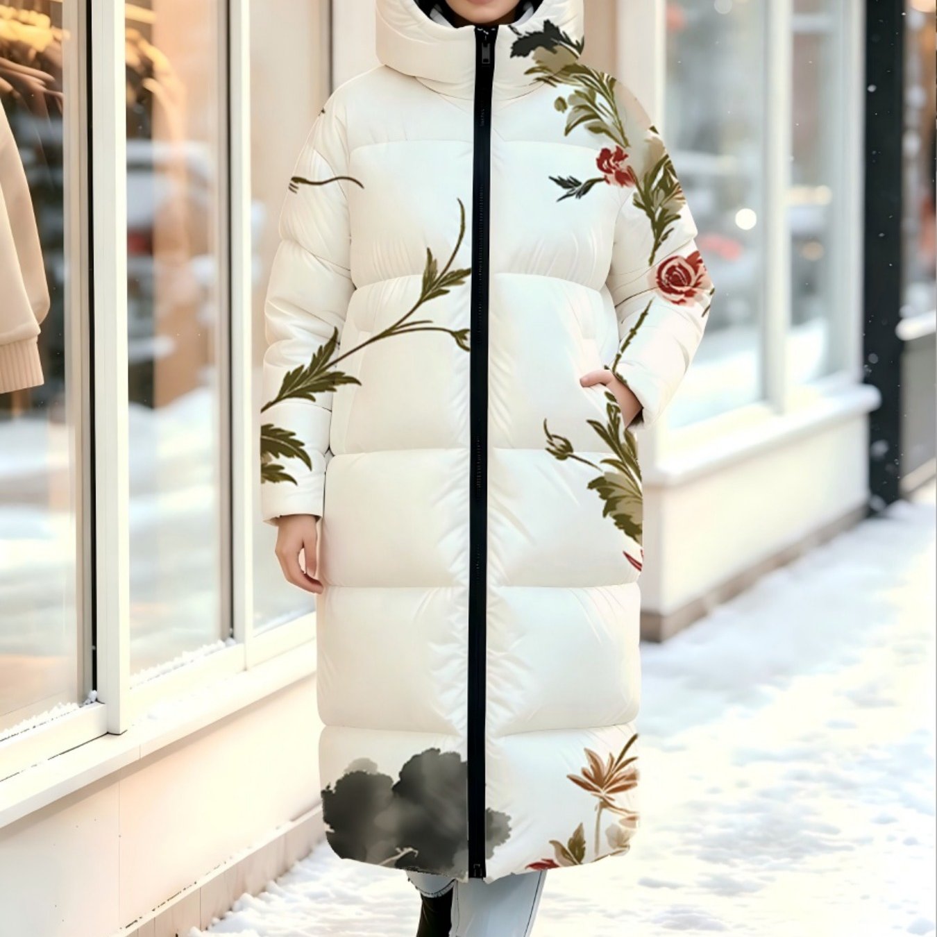 Image of Plus Size, Women's Large-sized Long Coat Fashion Outerwear (xl - 8xl) - Suitable For Autumn And Winter, Providing , Suitable For Daily, Date And Festival Occasions, An Gift