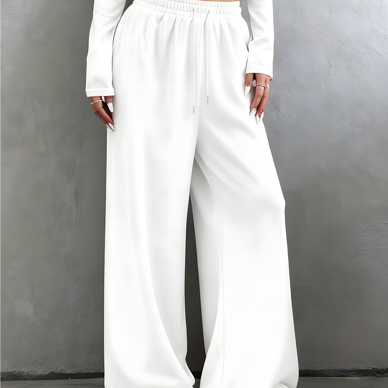 TEMU 1 Pantaloni da Jogging Donna, /Estate, Vita con Coulisse e Tasche, Morbidi e , Pantaloni Casual Dritti, Lavabile in Lavatrice, come Regalo