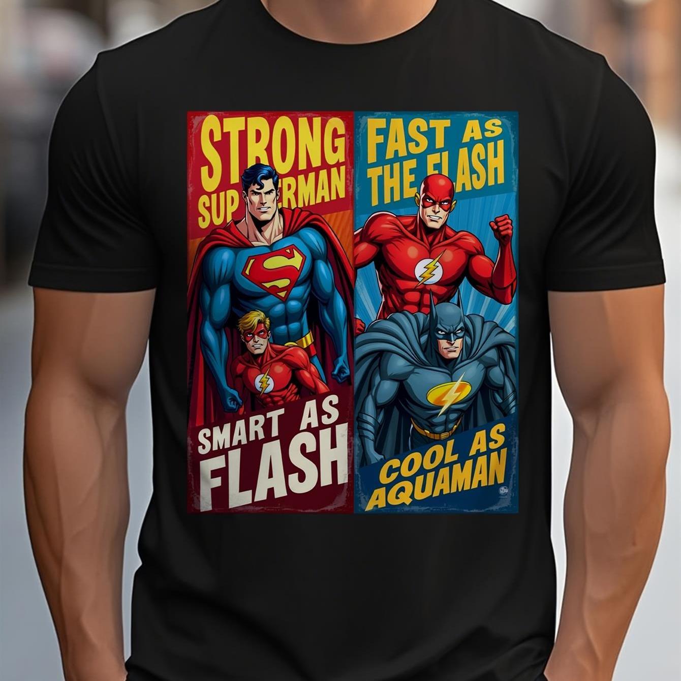 TEMU 1pc Superhero Cotton T-shirts, Mens Graphic Neck , Casual T-shirts For Summer, Mens Clothing Tops For Daily Gym Workout Running