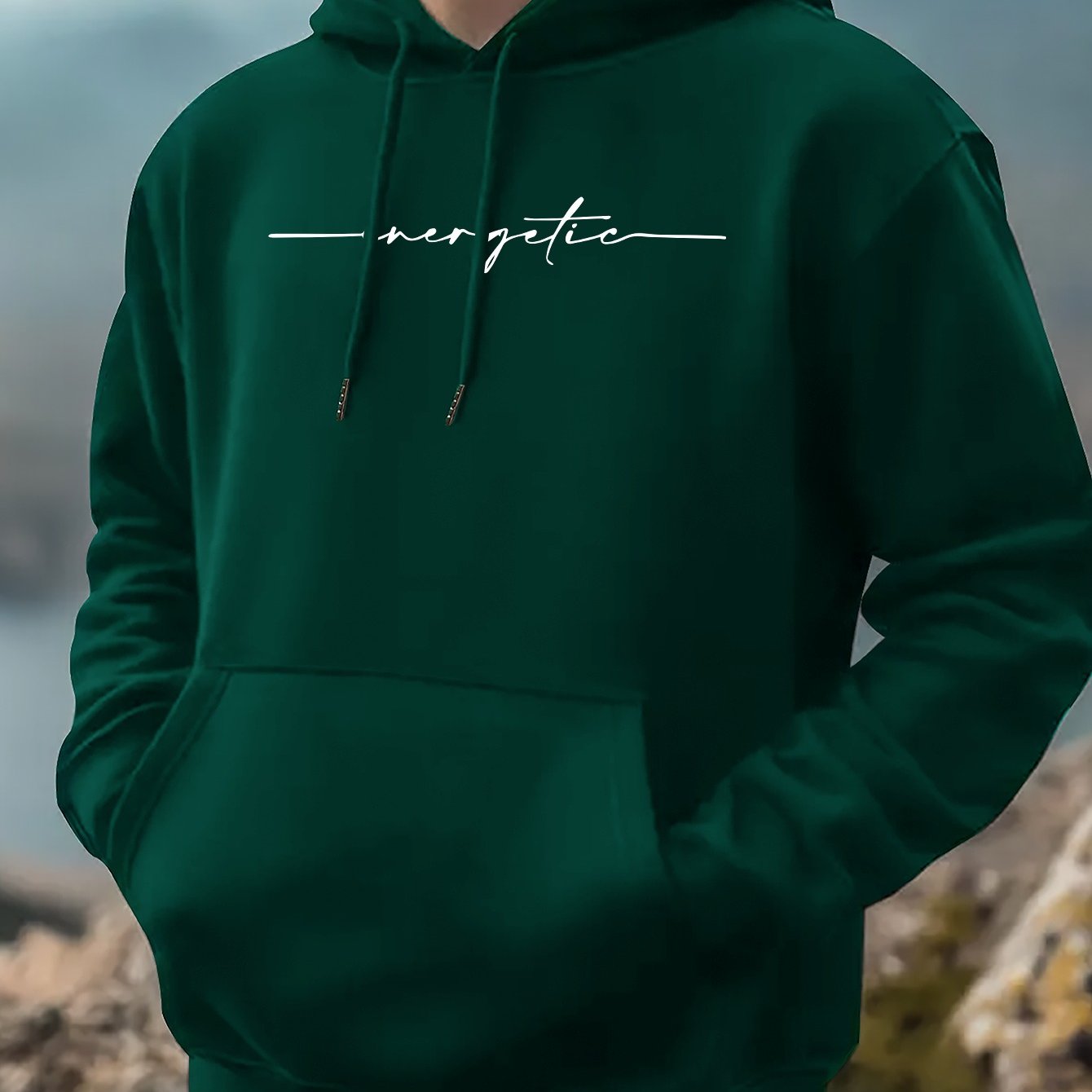 TEMU Sweat à capuche pour homme, couleur unie, pull pour jeunes, veste tendance pour jeunes, haut pour homme