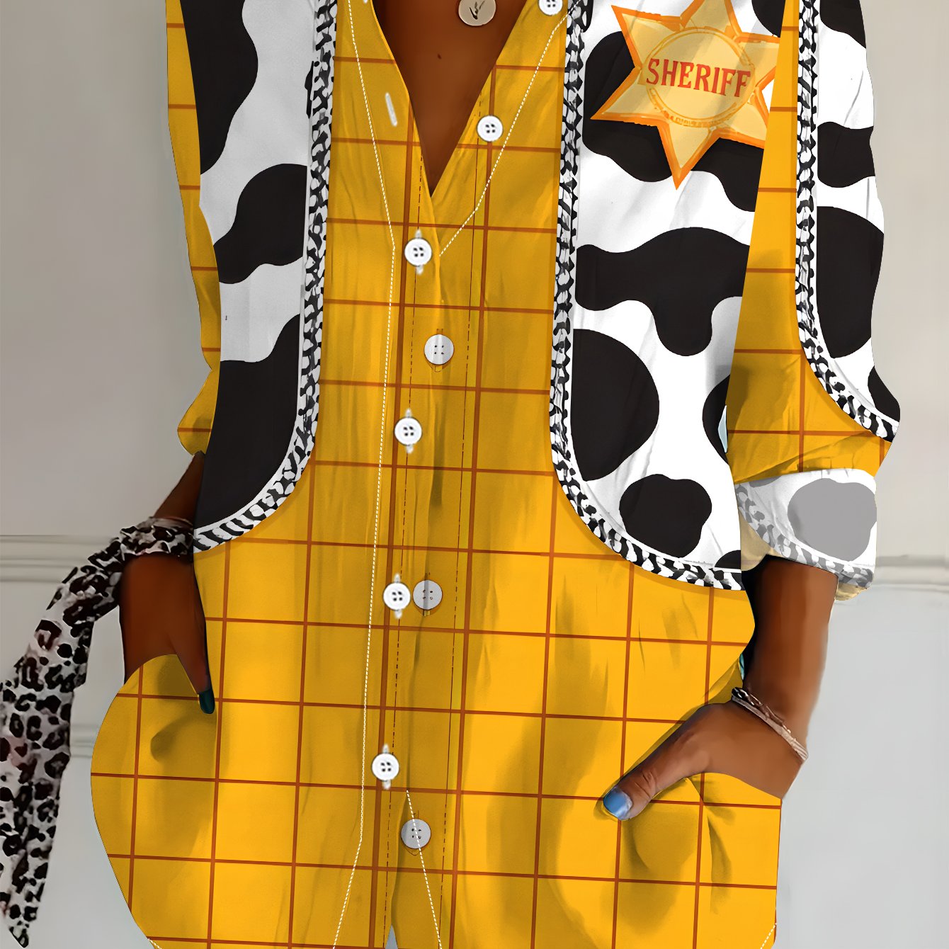 TEMU Plus Size, Women's Long Sleeve Shirt, Vibrant Print Style, Printed Shirt, Element, Women's Floral Shirt, Main Color, Women's Casual Shirt, Soft