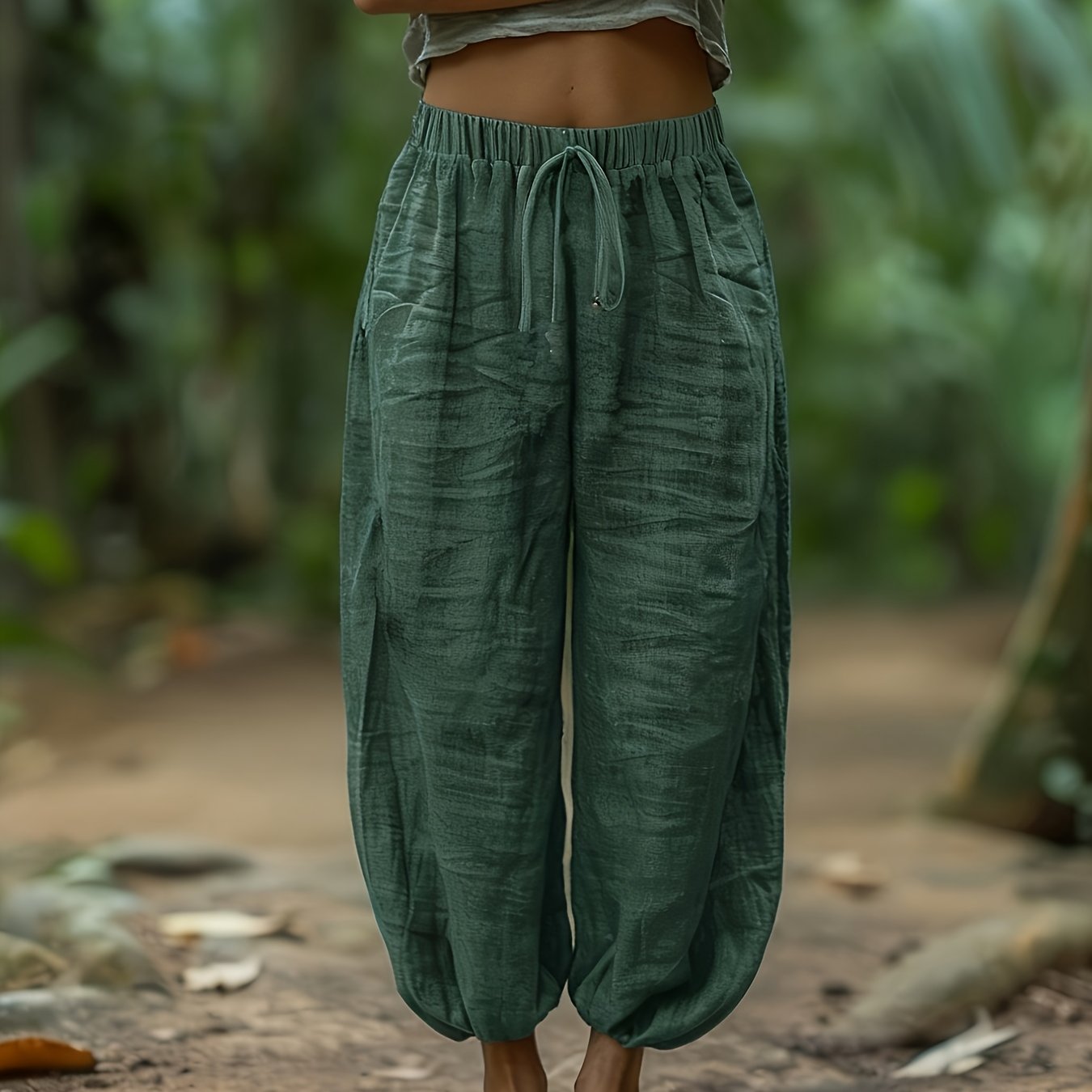 Image of Women's Wear, Targeted - Long Harem Pants - Nine-tenths Pants - Fashionable Commuter Versatile Style - Loose Style, Design Daily Commuter Style