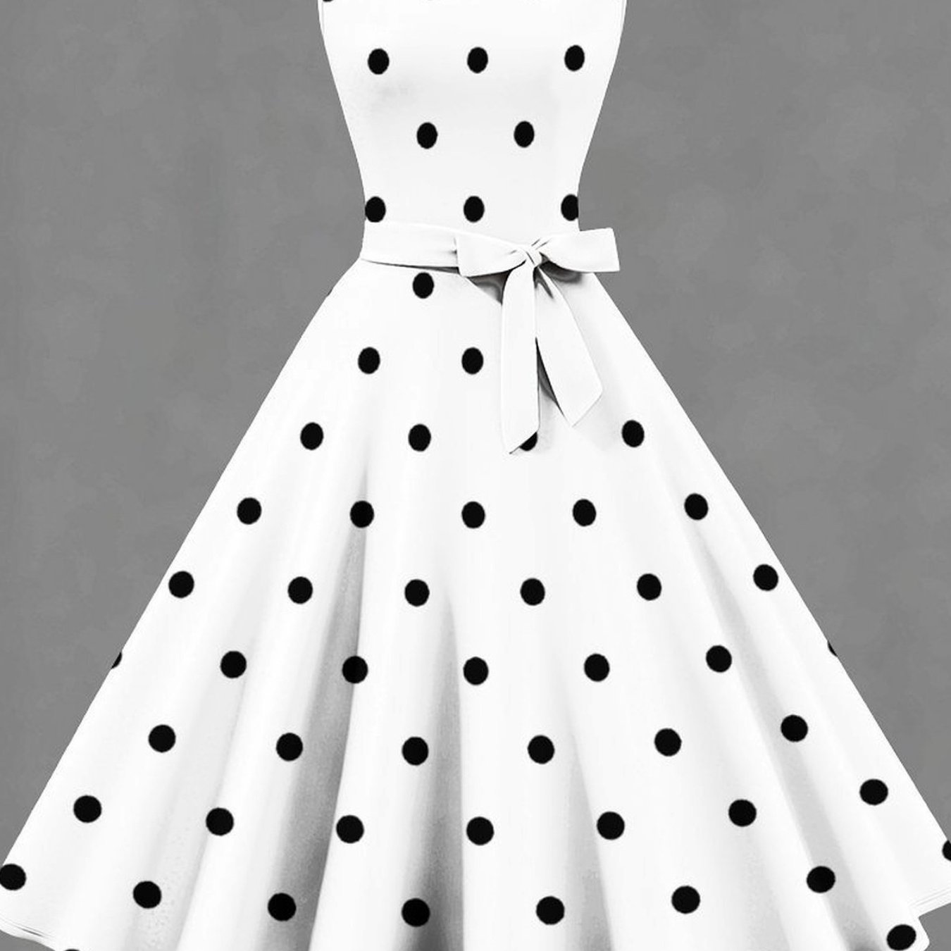 Image of Summer Women's New Elegant Pattern Printed Sleeveless Square Collar Strap Waist Dress, Simple And Elegant, Gentle And Stylish, Easily Becomes , At Home