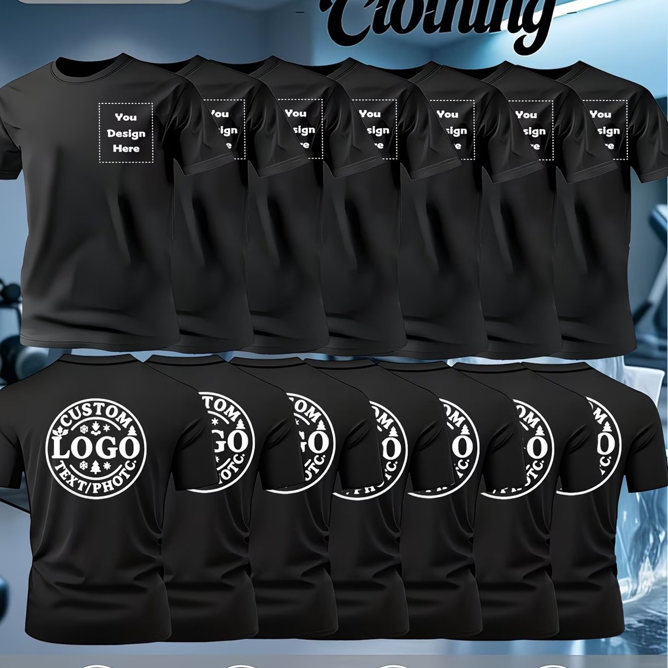 TEMU 7pcs Customized Product, With Personalized Logo Options. Add Your Text/images/family Photos/pet Photos//work Uniform/couple/friend Portraits.
