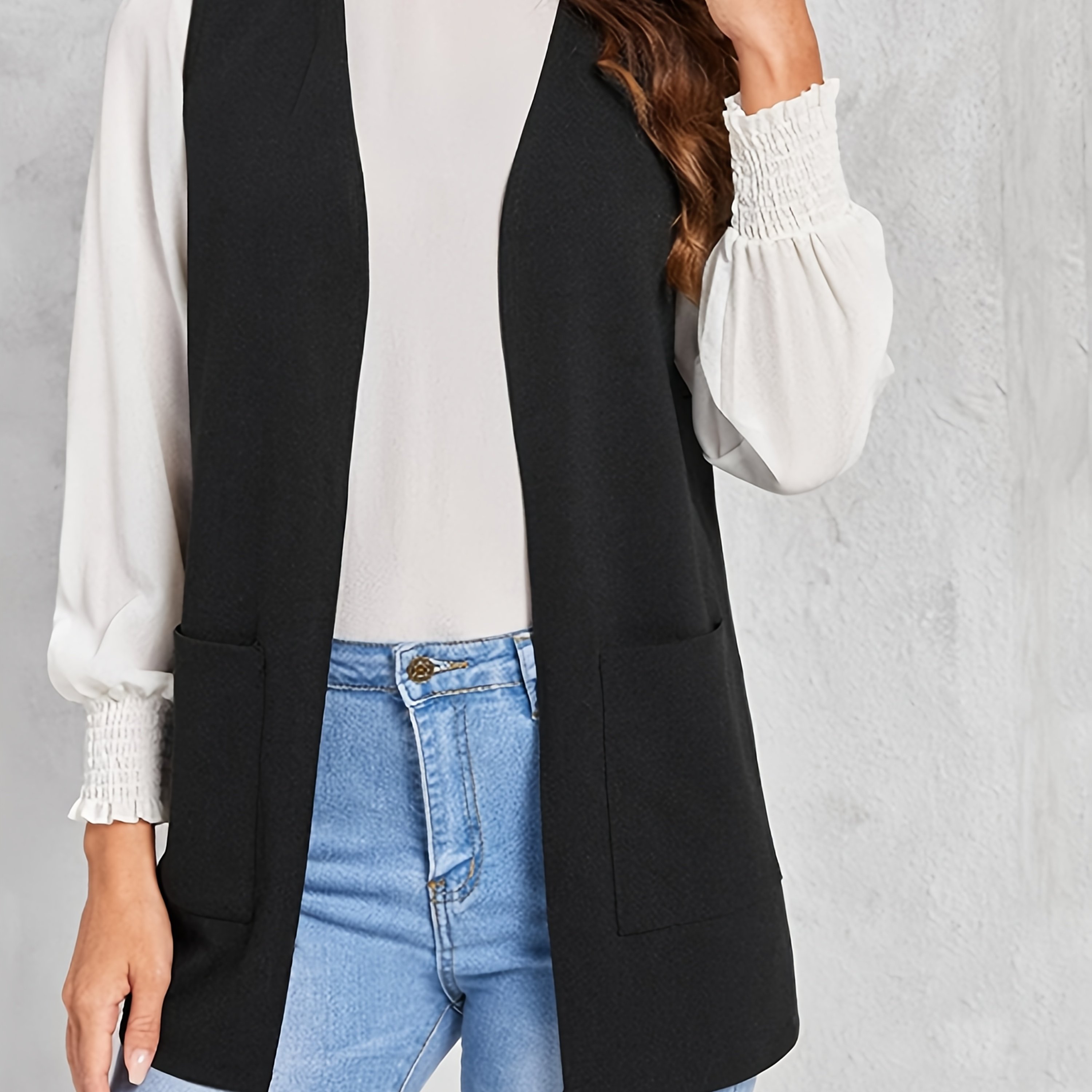 Women's Loose And Comfortable Regular Style Sleeveless Cardigan