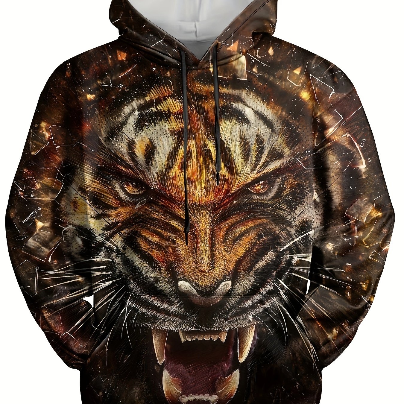 Tiger 3d Print Hoodies Men Graphic Hoodie Comfy Loose Trendy - Temu