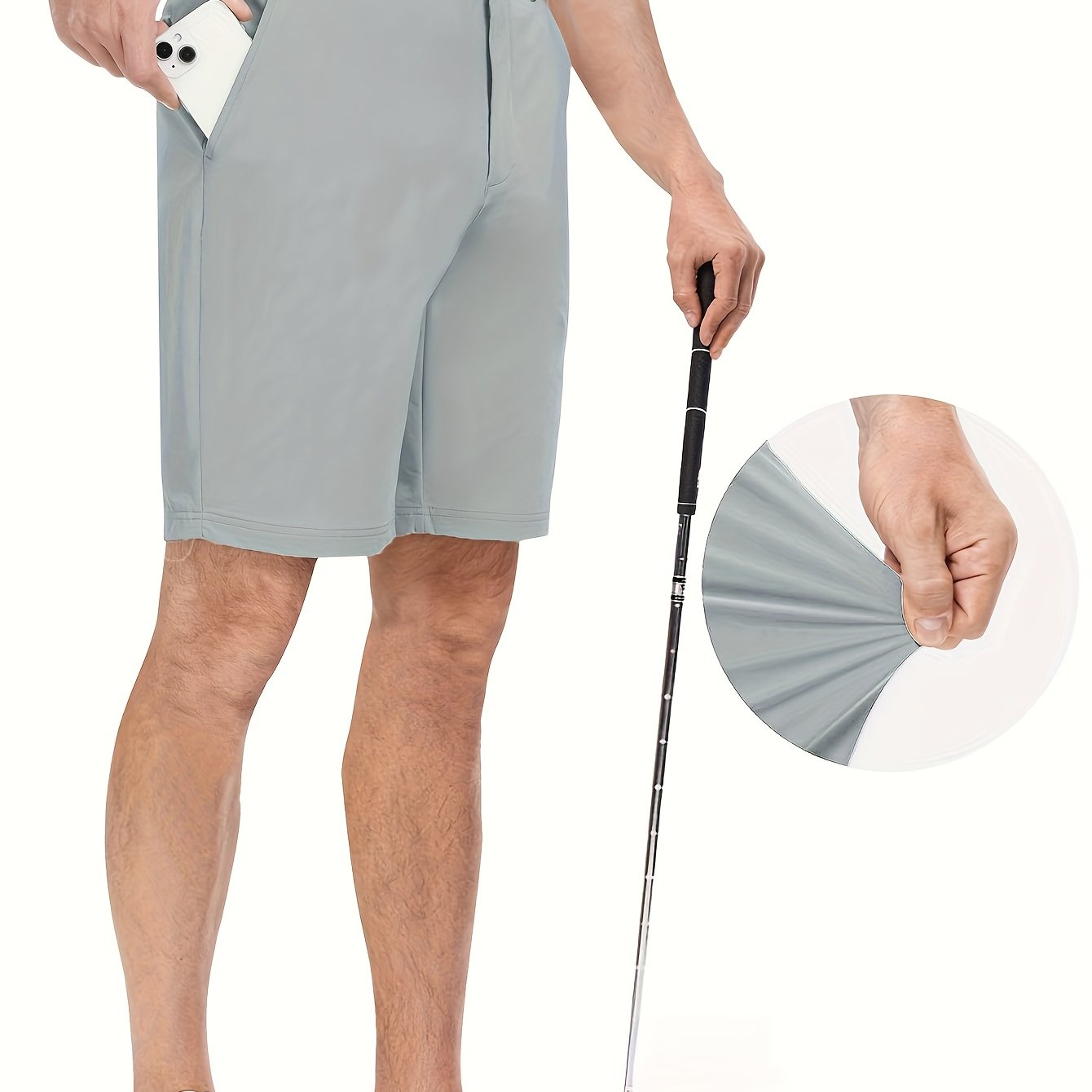 E-shop Bequeme Herren-Freizeithosen, Herren-Sportshorts aus hochelastischem Stoff, doppelseitiger elastischer Bund, 9-Zoll-Shorts,
