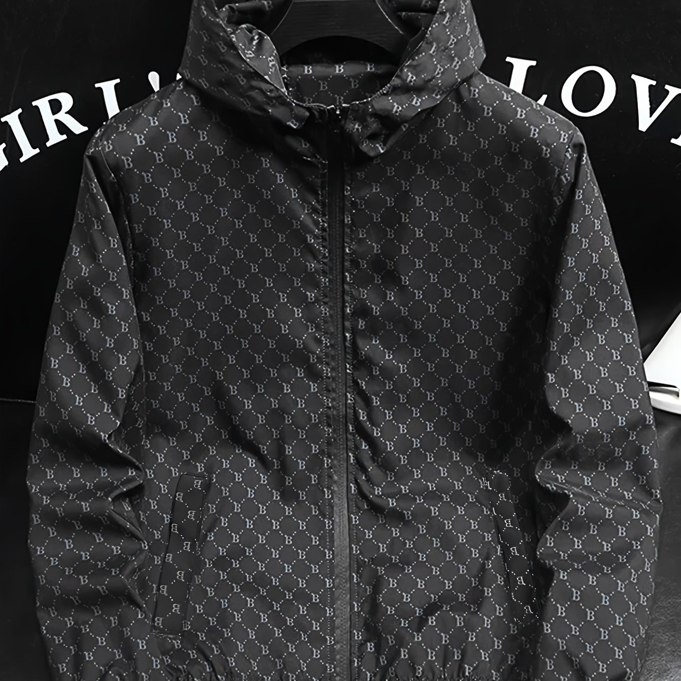 Men's Casual Athletic Windbreaker Spring Autumn Outfit Trendy Business Outerwear Hooded Jacket Versatile Slimming Top