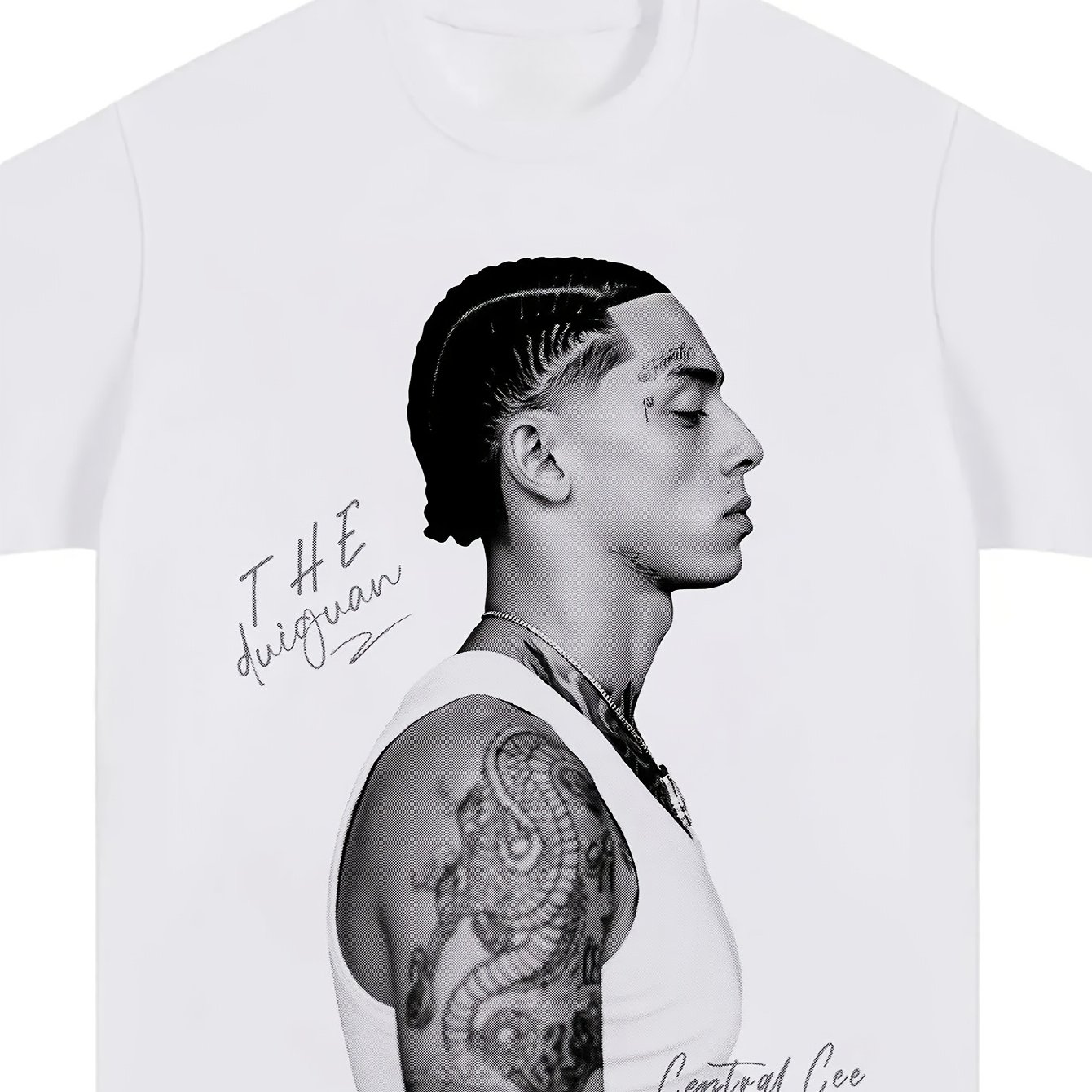 TEMU 06 New Printed T-shirt| Men's Minimalist Style T-shirt, Hip-hop Artist Fan Merchandise, Breathable Street Style Casual Top, Round Neck, Slightly