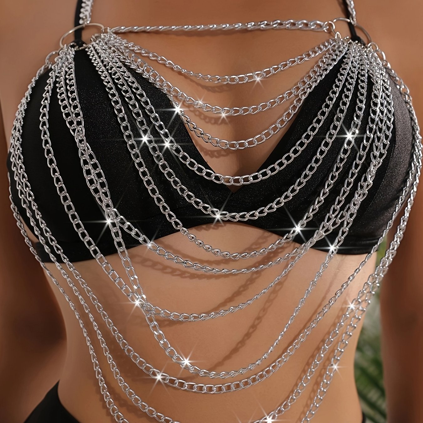 Women's Backless Camisole With Metallic Chain From Cross-border Fashion On