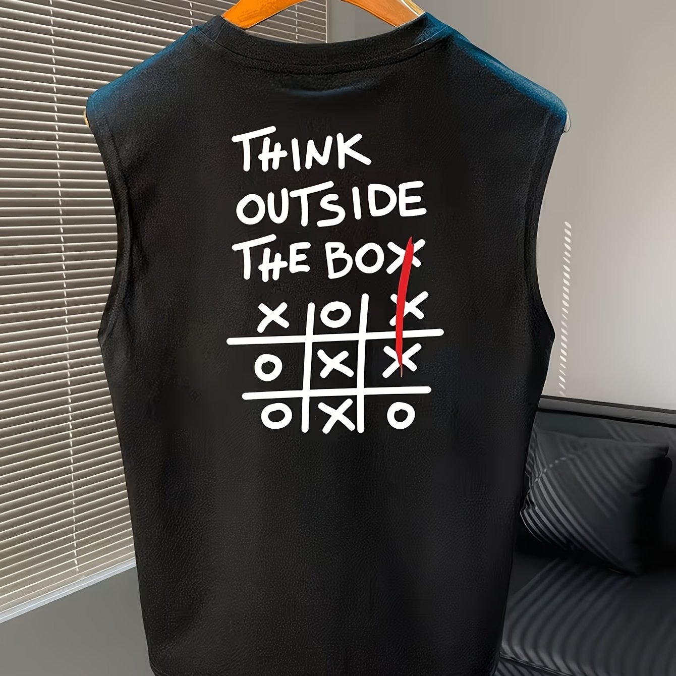 TEMU Casual Comfortable Men's Sleeveless Vest, Print T-shirt Top, Lightweight Fiber, Round Neck Design, Loose Fit, Ideal For Summer, Vacation,